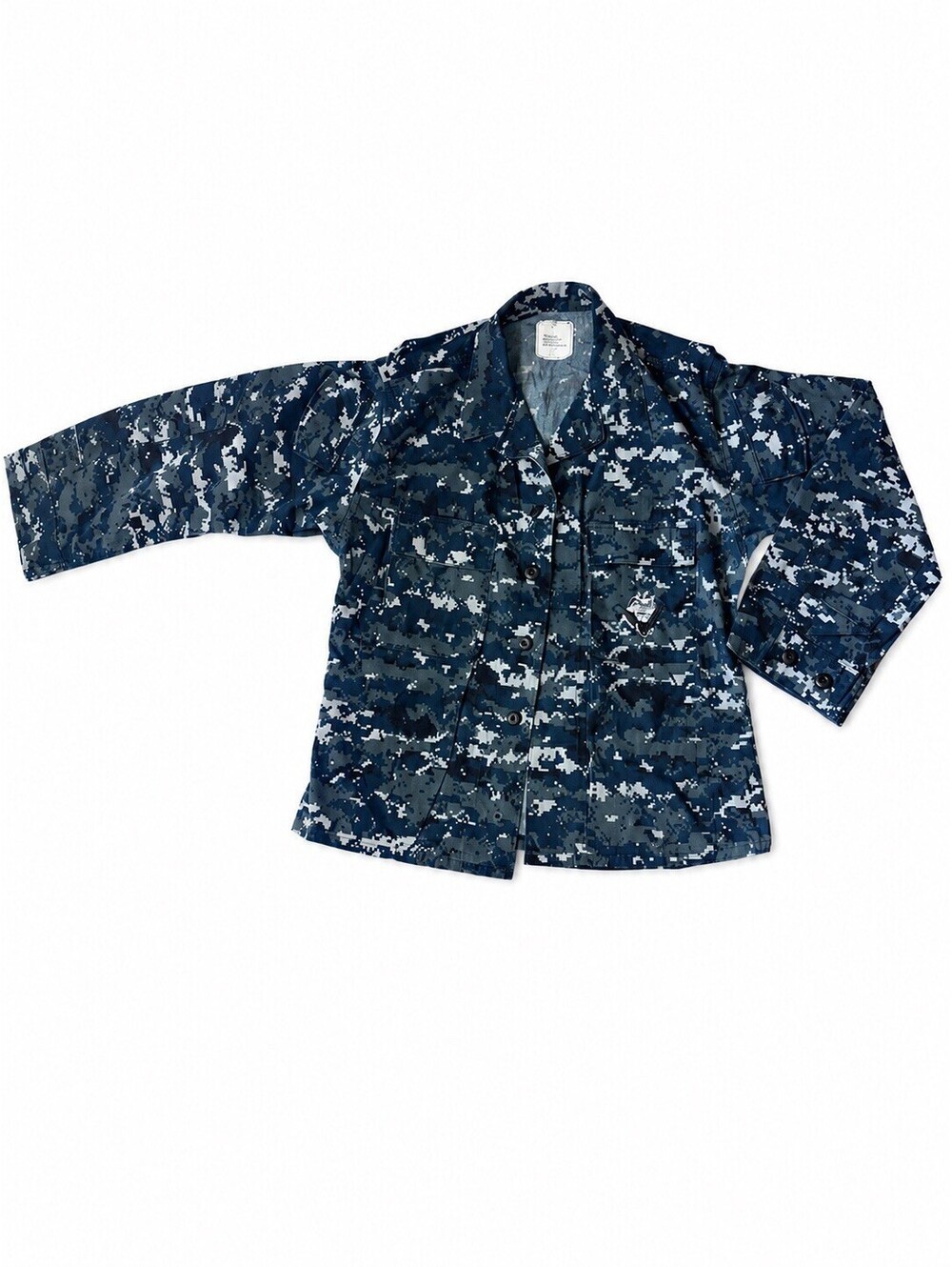 US Navy Digital Blue Camo Uniform Shirt Pants Set Medium Short NWU